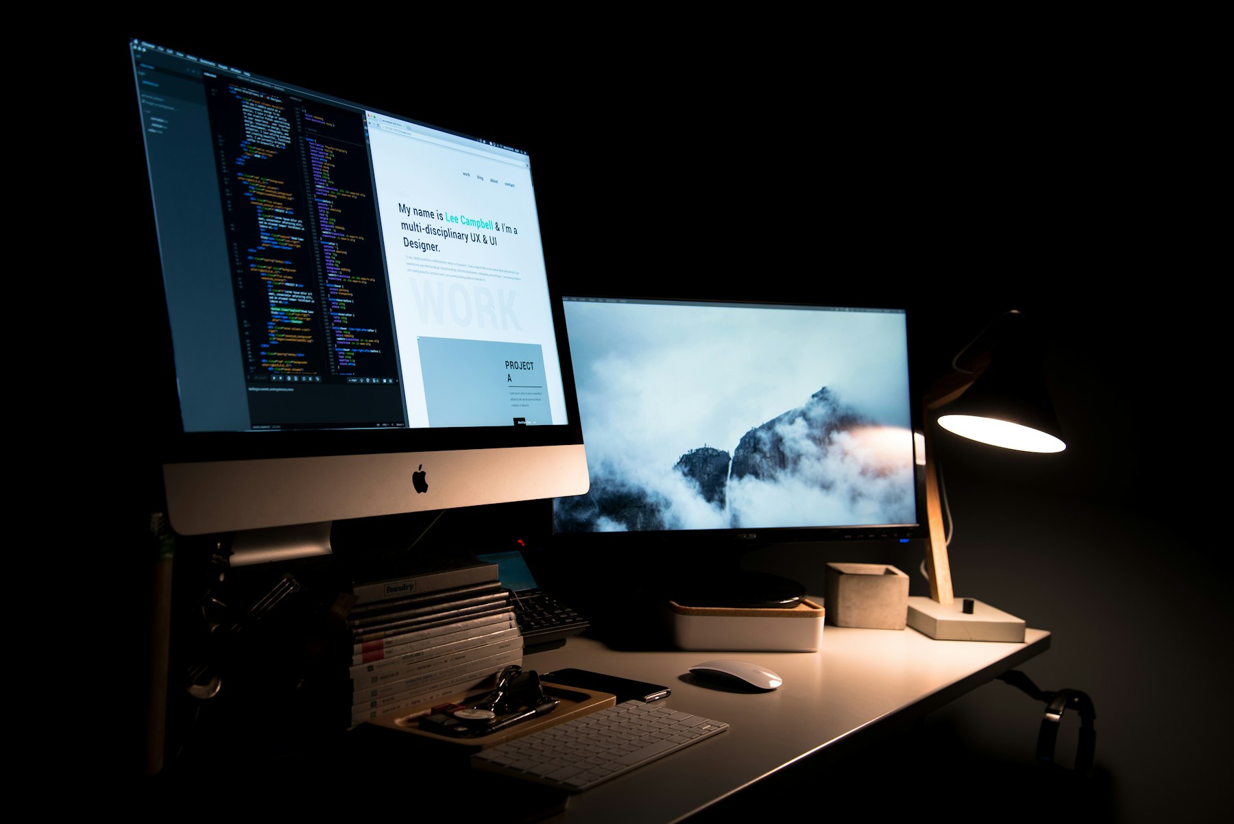 A website open on a laptop during a design session