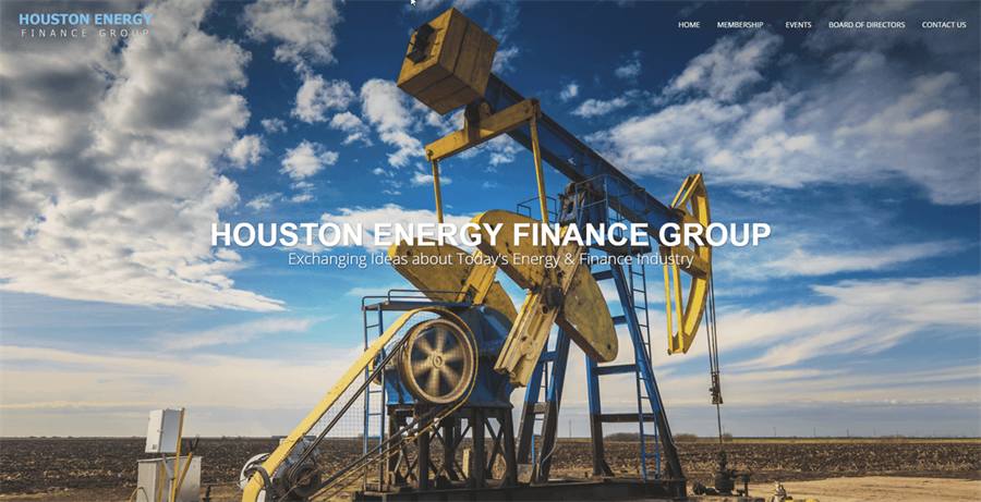 Houston Energy Finance Group website designed by Webstrands