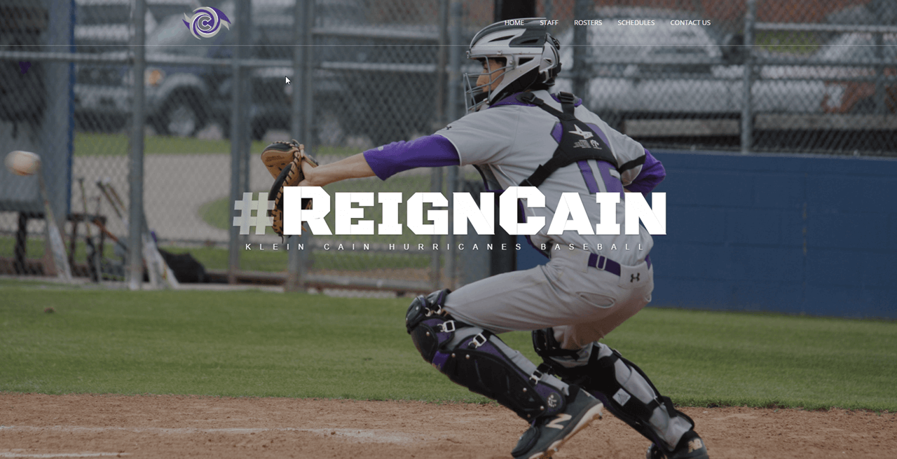 Klein Cain Hurricanes Baseball website