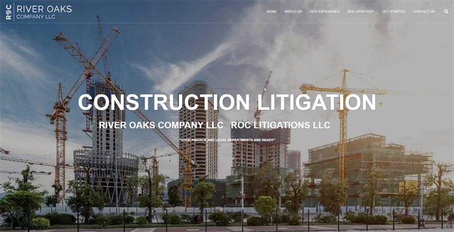 River Oaks Company website designed by Webstrands